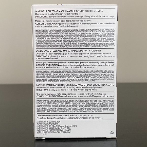 Laneige set: Lip Sleeping Mask, Water Sleeping Mask & Water Bank Moisture Cream - Picture 14 of 16